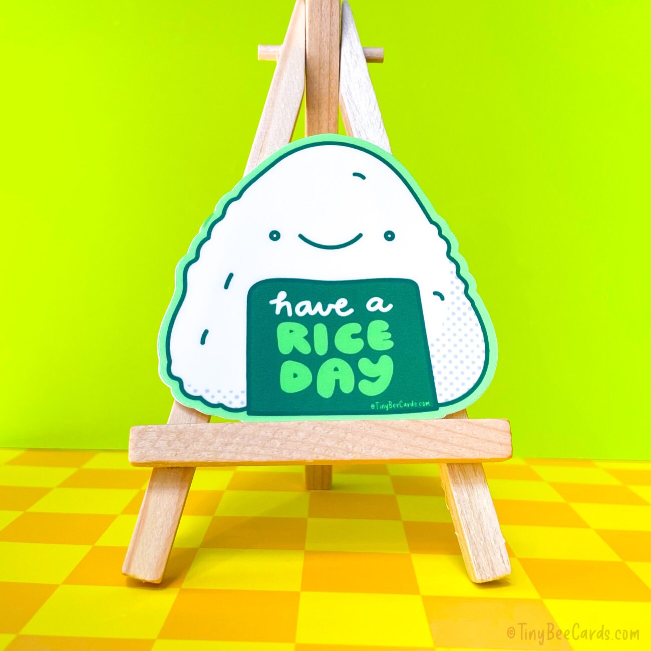 Onigiri Vinyl Sticker "Have a Rice Day"