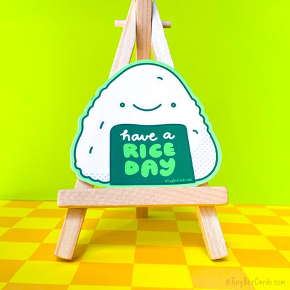 Onigiri Vinyl Sticker "Have a Rice Day"