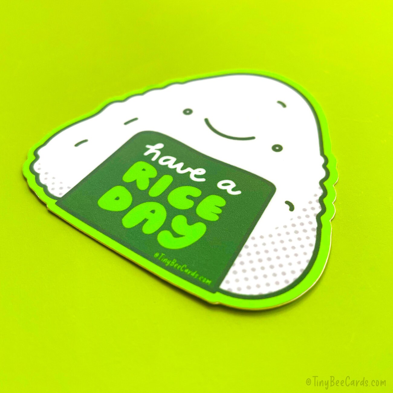 Onigiri Vinyl Sticker "Have a Rice Day"
