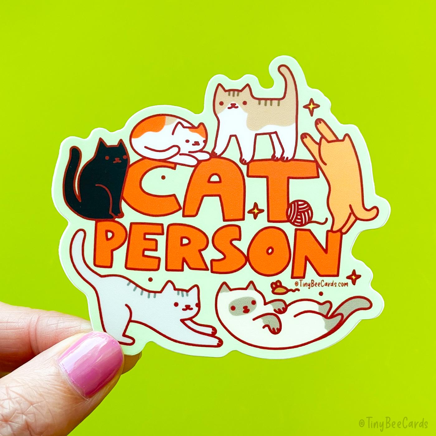 Cat Person Vinyl Sticker