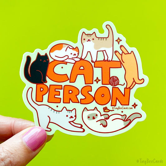 Cat Person Vinyl Sticker