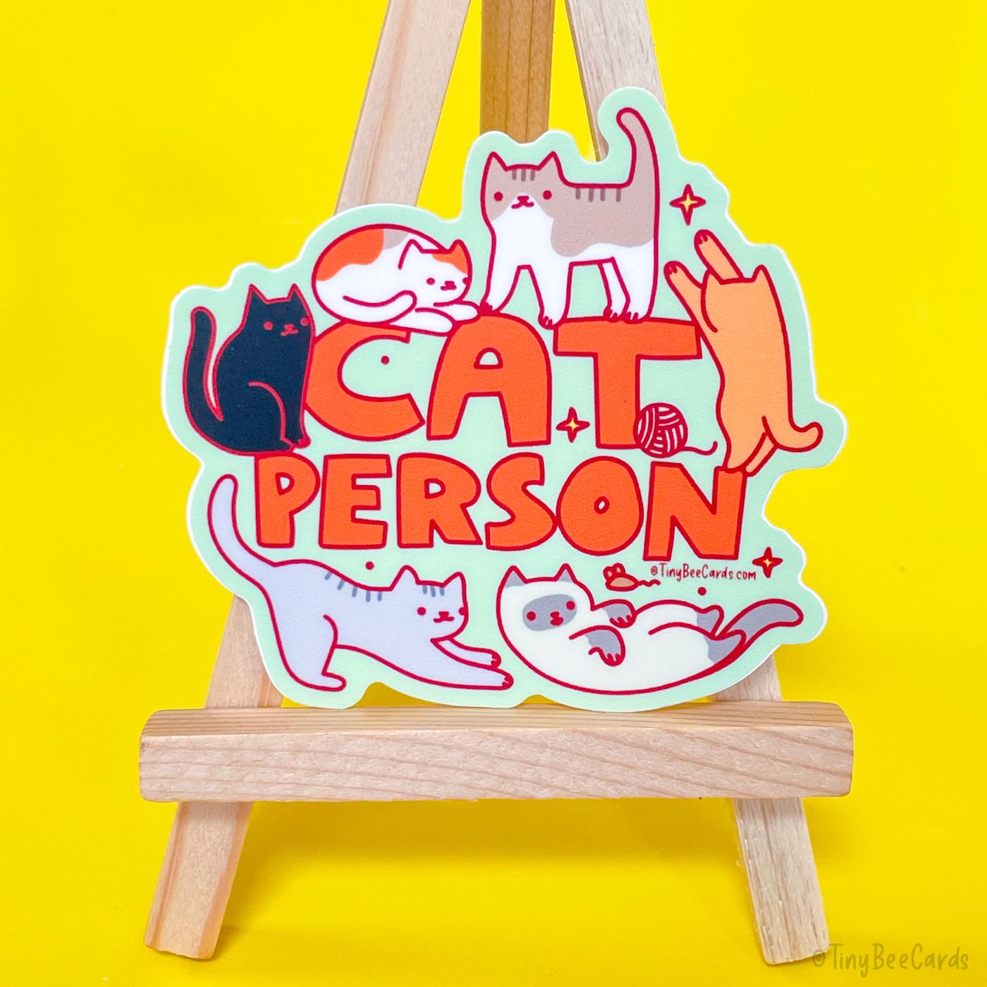 Cat Person Vinyl Sticker