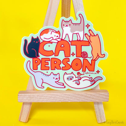 Cat Person Vinyl Sticker
