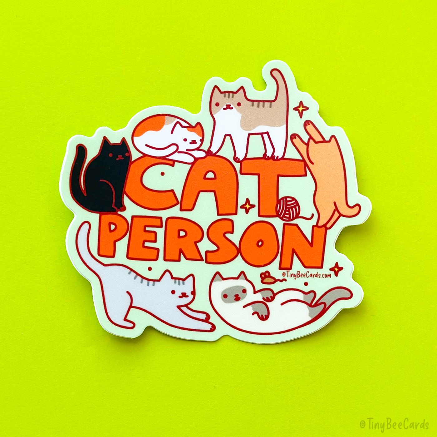 Cat Person Vinyl Sticker