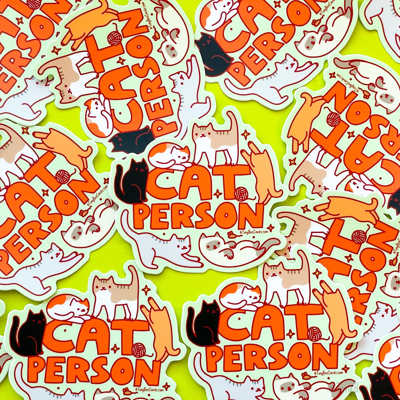 Cat Person Vinyl Sticker