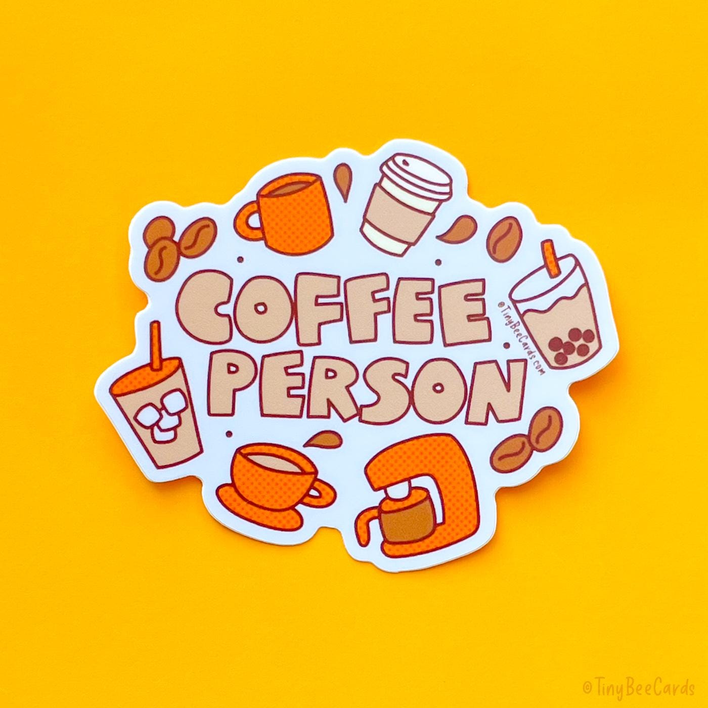 Coffee Person Vinyl Sticker