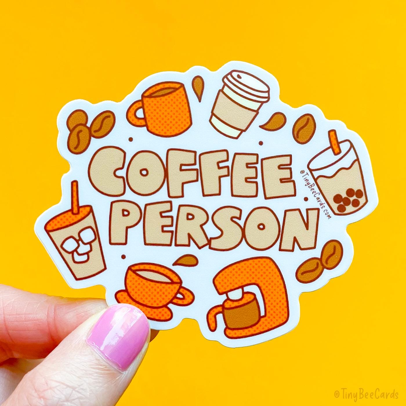 Coffee Person Vinyl Sticker