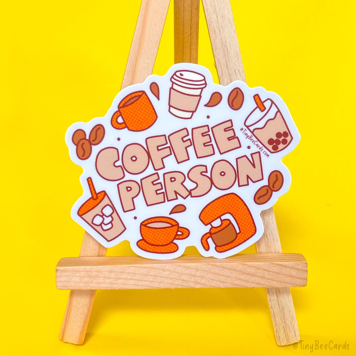 Coffee Person Vinyl Sticker