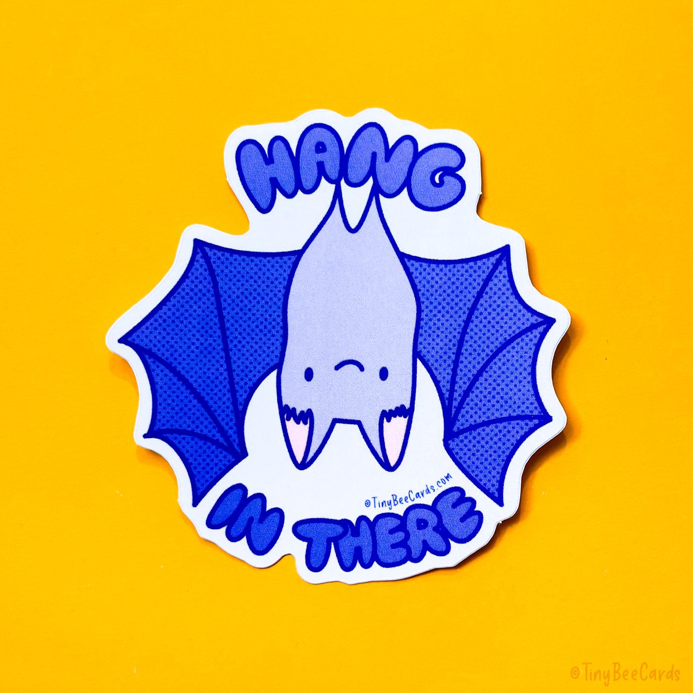 Bat Hang In There Vinyl Sticker