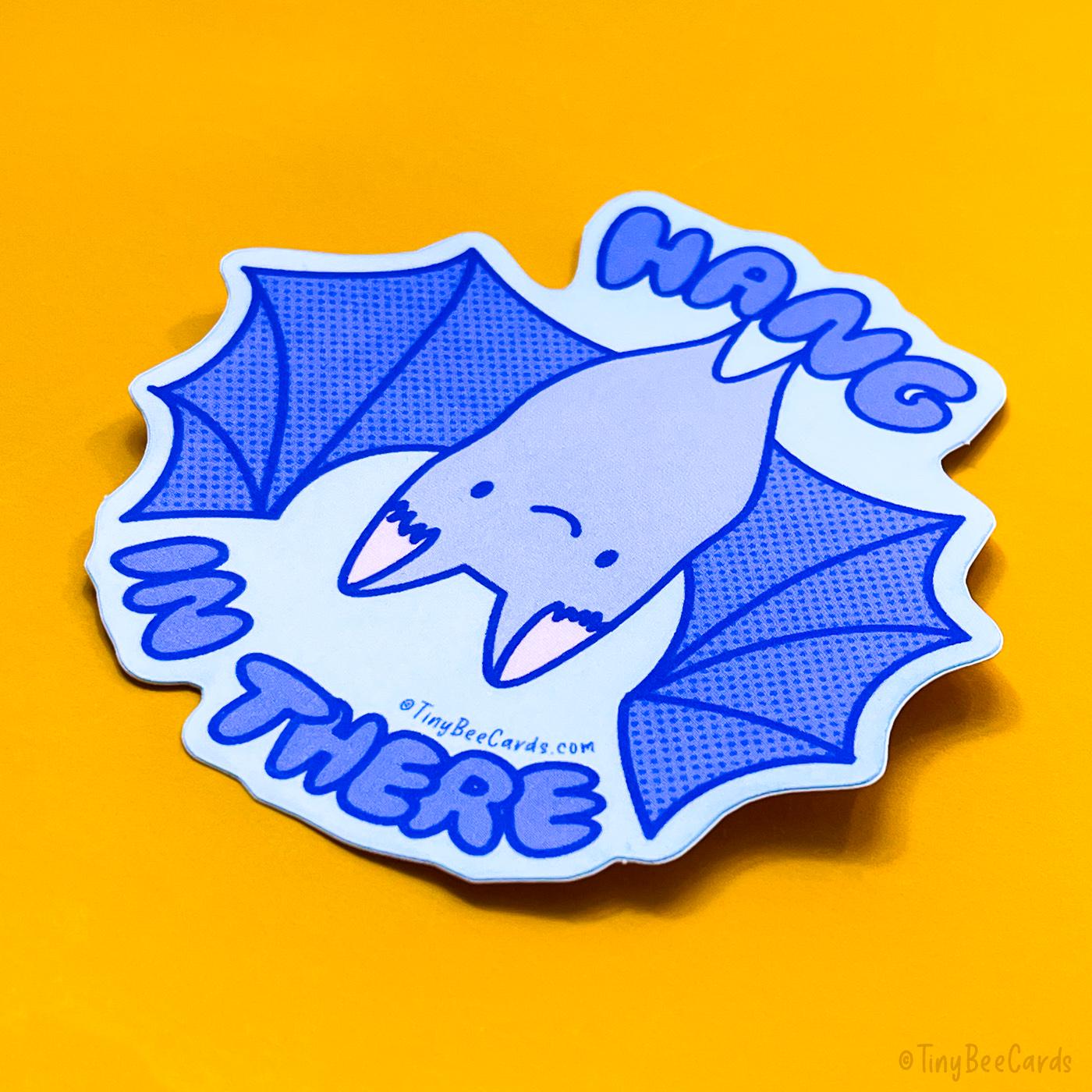 Bat Hang In There Vinyl Sticker