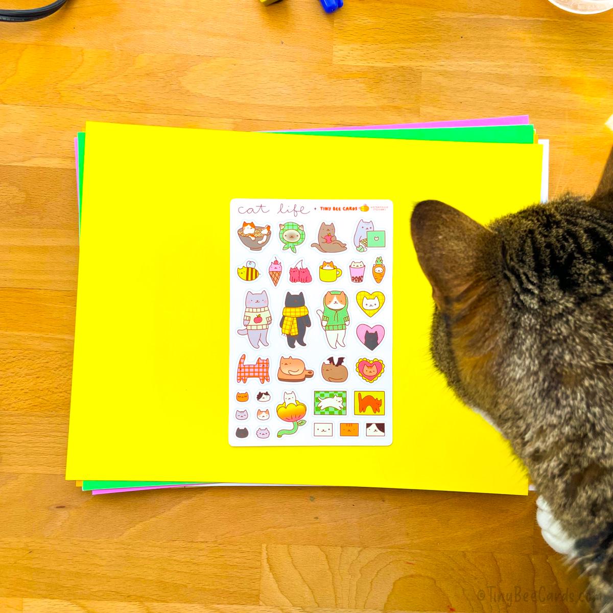 Cat Life Sticker Sheet