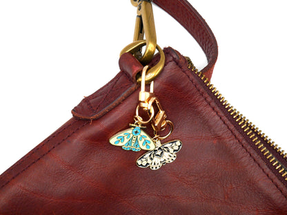 Celestial Moth Metal Keychain and Bag Charm