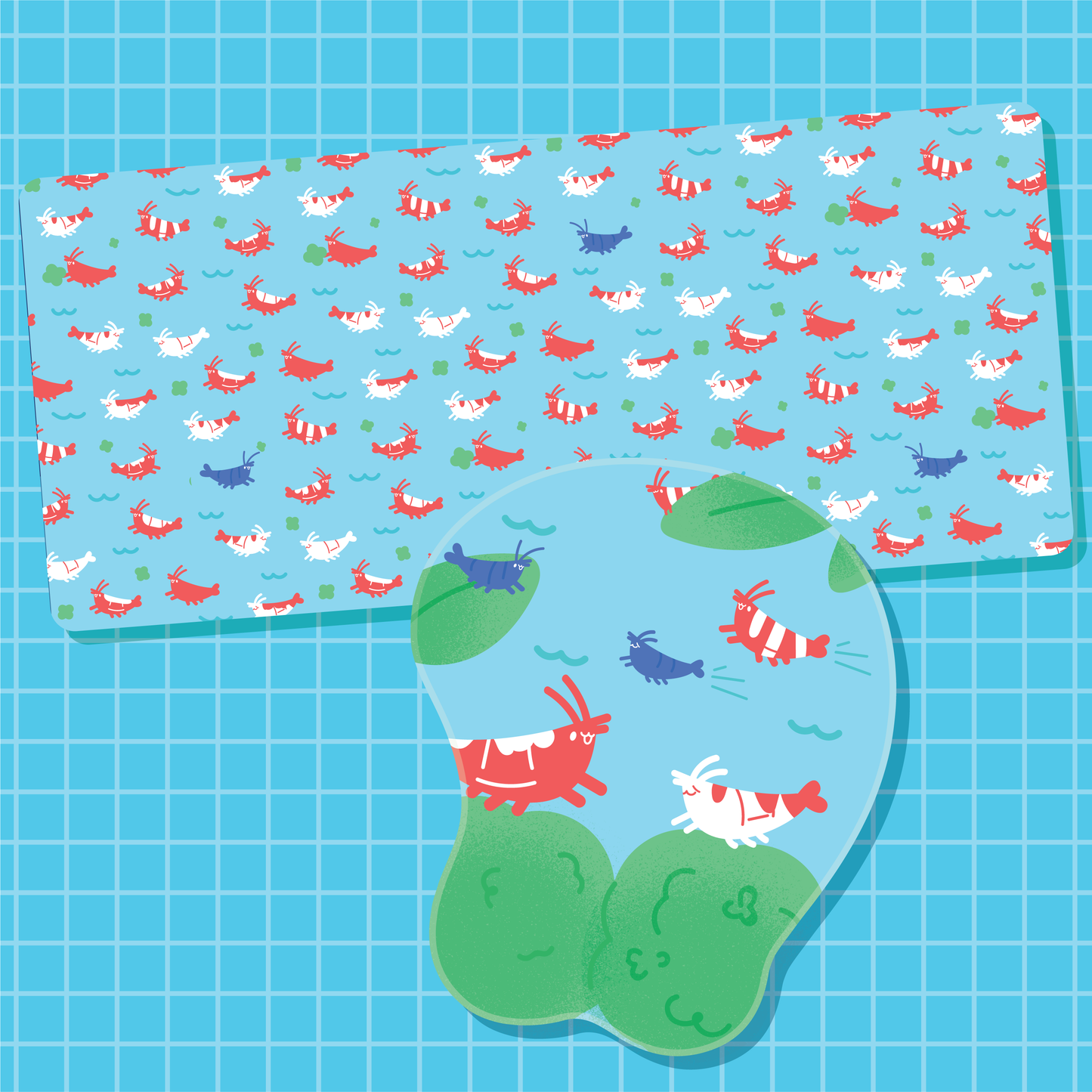[PREORDER] Marimo Shrimp Squishy Mousepad